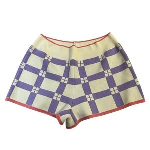 Daily Practice by Anthropologie  Checkerboard Knit Shorts Womens Size M